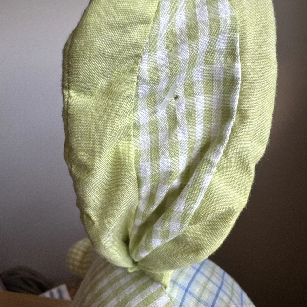 Pottery Barn Kids Bunny Rabbit Cotton Stuffed Animal Toy Patchwork 16